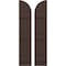 Ekena Millwork Americraft 3-Board (3 Batten) Wood Joined Board-n-Batten Shutters w/ Arch Top, ARW401BQ311X77TBH, PR ARW401BQ311X77TBH - alternate 1